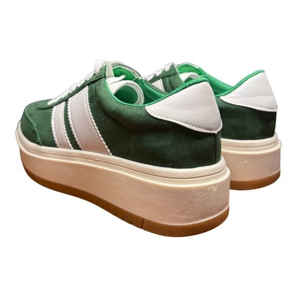 MADDEN GIRL Navida Women's 8M Platform Low Top Sneakers Green White Shoes READ - Picture 3 of 12